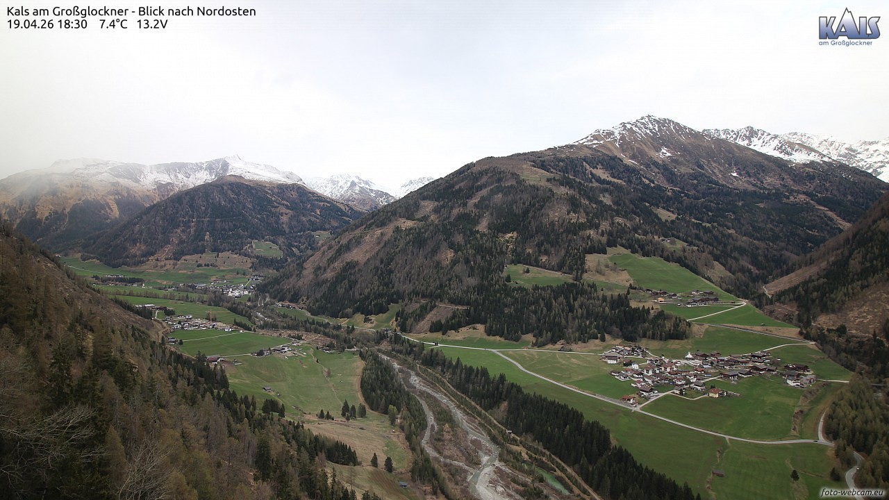 Archiv Foto Webcam Kals am Großglockner - Nordost