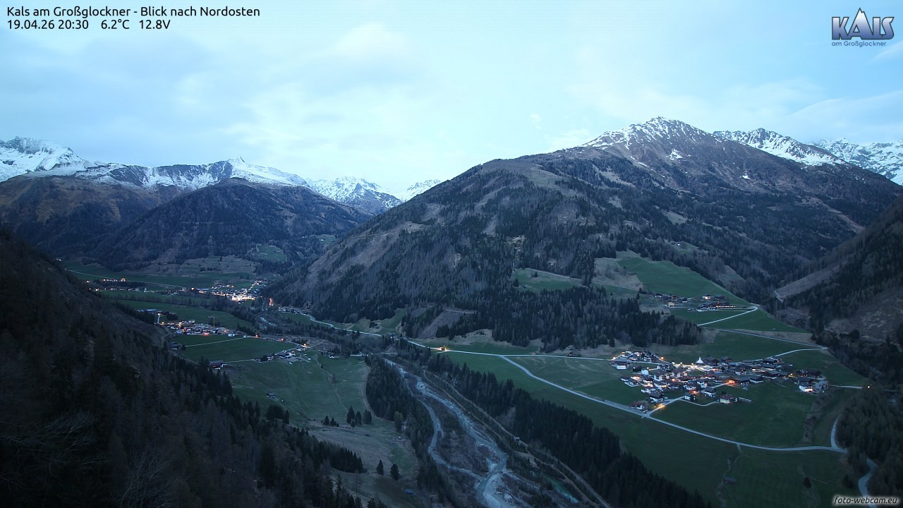 Archiv Foto Webcam Kals am Großglockner - Nordost