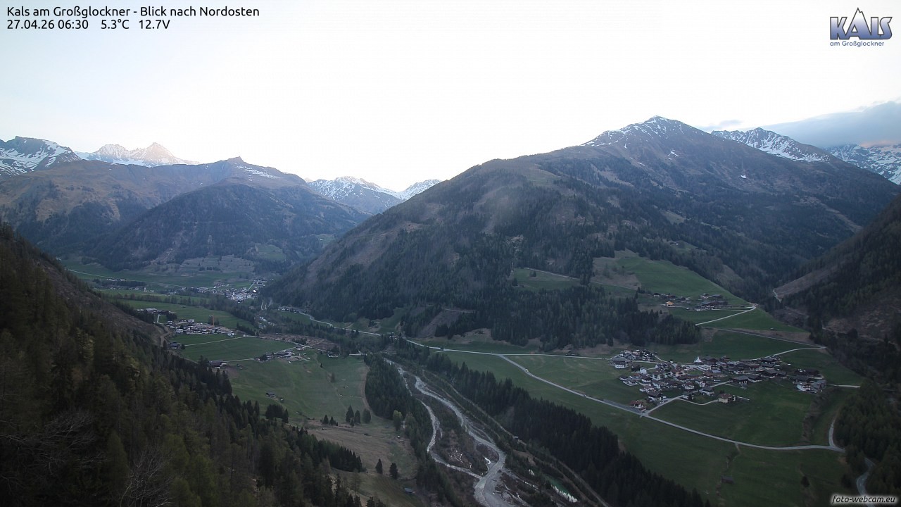Archiv Foto Webcam Kals am Großglockner - Nordost