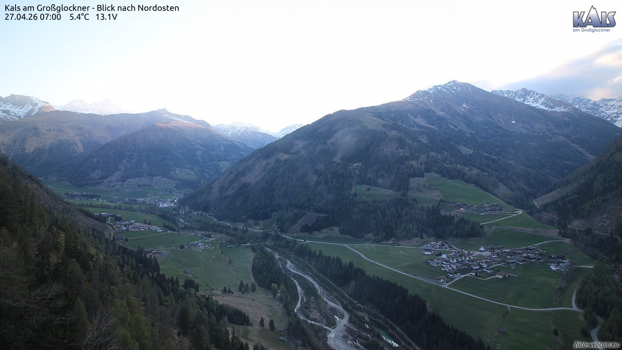 Archiv Foto Webcam Kals am Großglockner - Nordost