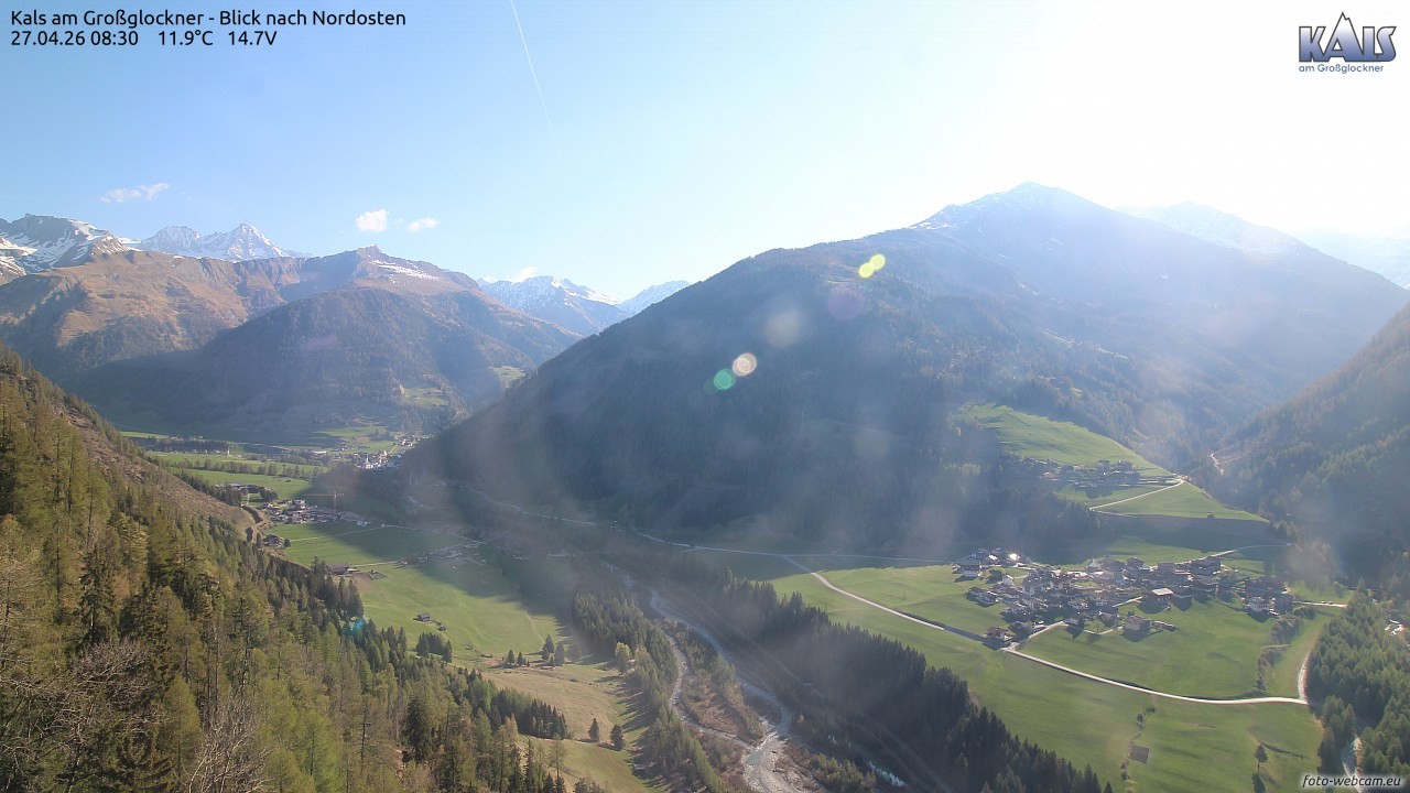Archiv Foto Webcam Kals am Großglockner - Nordost