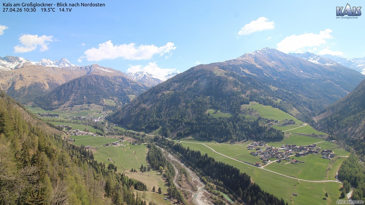 Archiv Foto Webcam Kals am Großglockner - Nordost