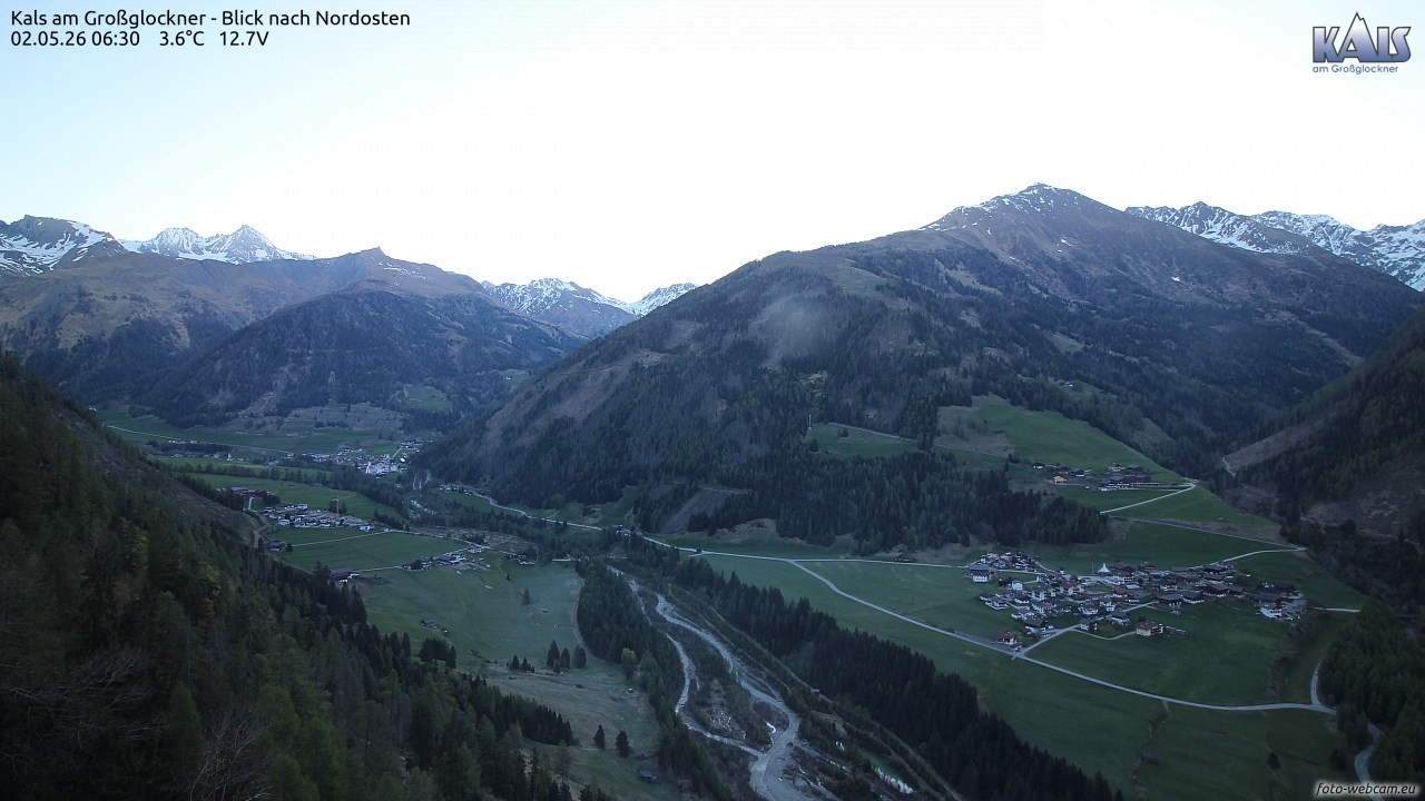 Archiv Foto Webcam Kals am Großglockner - Nordost