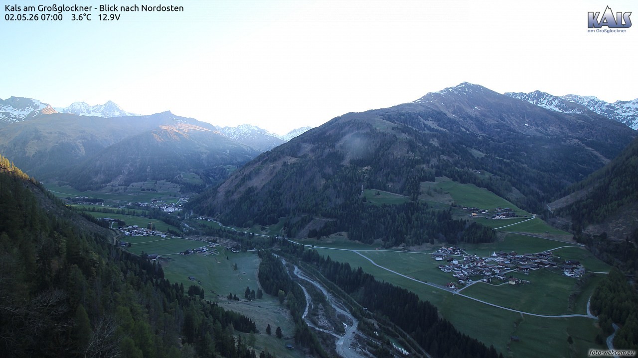 Archiv Foto Webcam Kals am Großglockner - Nordost