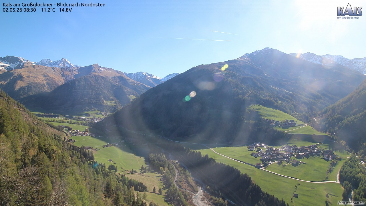 Archiv Foto Webcam Kals am Großglockner - Nordost