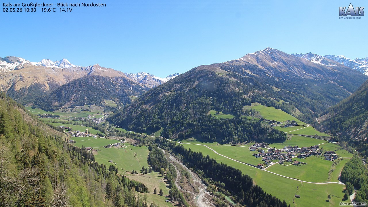 Archiv Foto Webcam Kals am Großglockner - Nordost