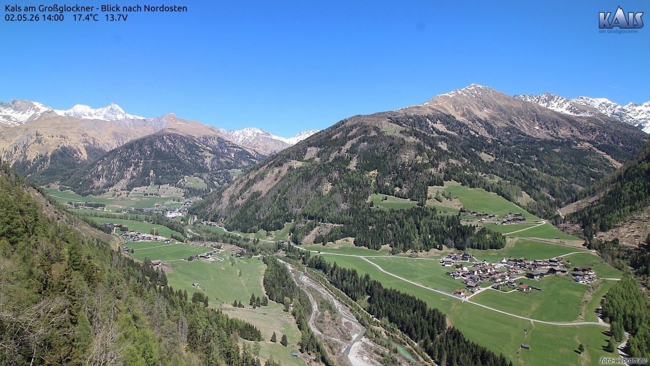 Archiv Foto Webcam Kals am Großglockner - Nordost