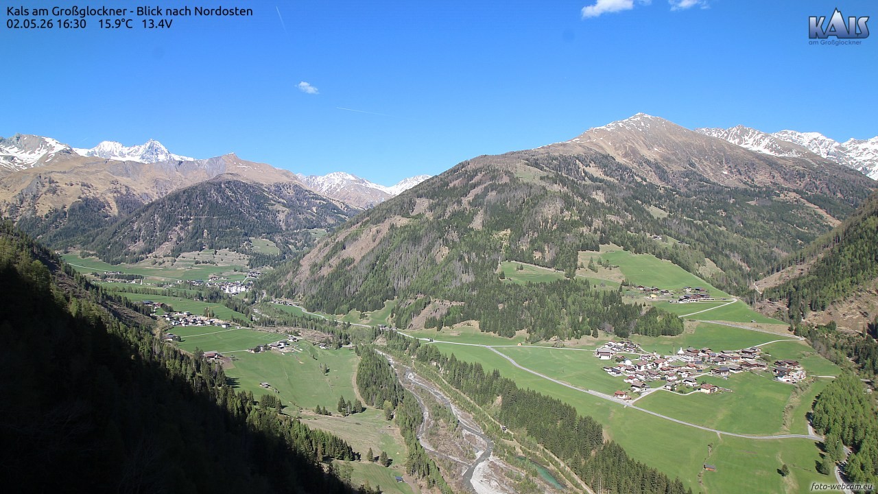 Archiv Foto Webcam Kals am Großglockner - Nordost