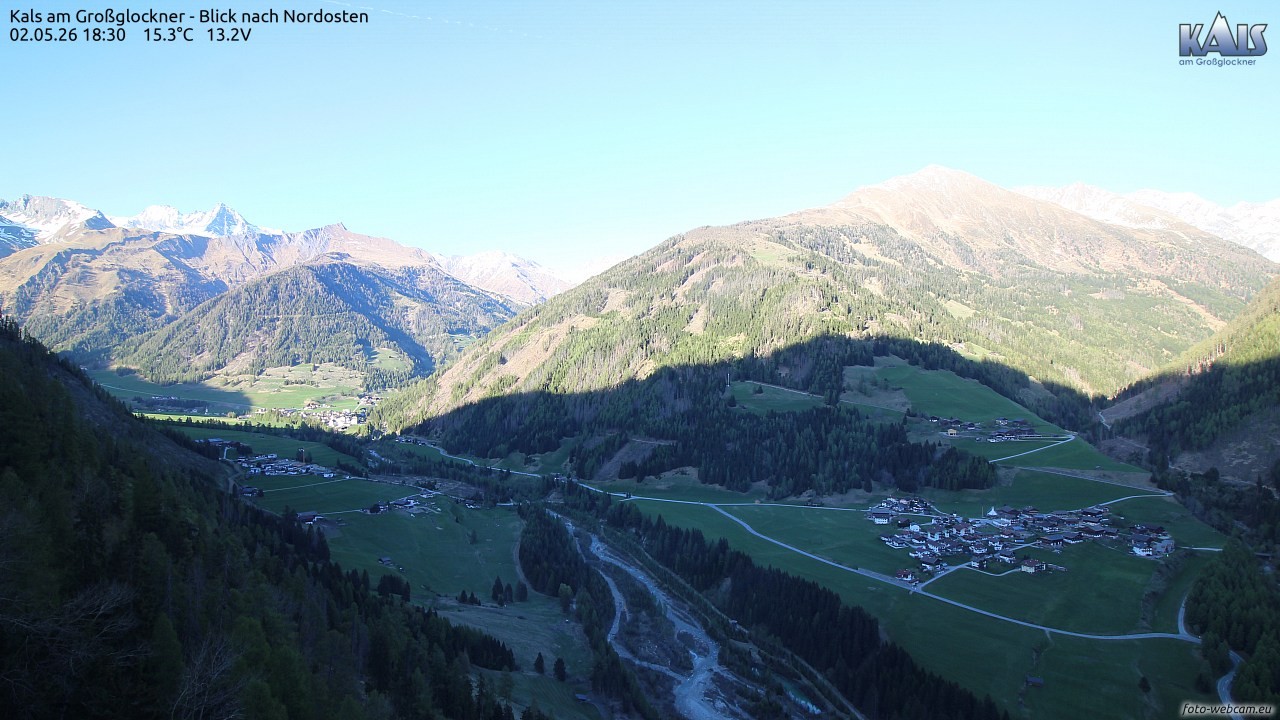 Archiv Foto Webcam Kals am Großglockner - Nordost
