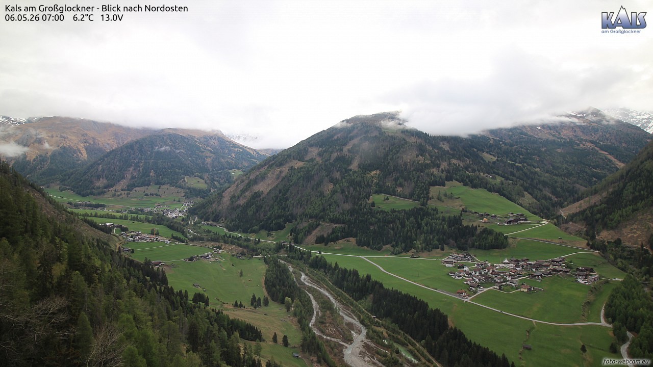 Archiv Foto Webcam Kals am Großglockner - Nordost