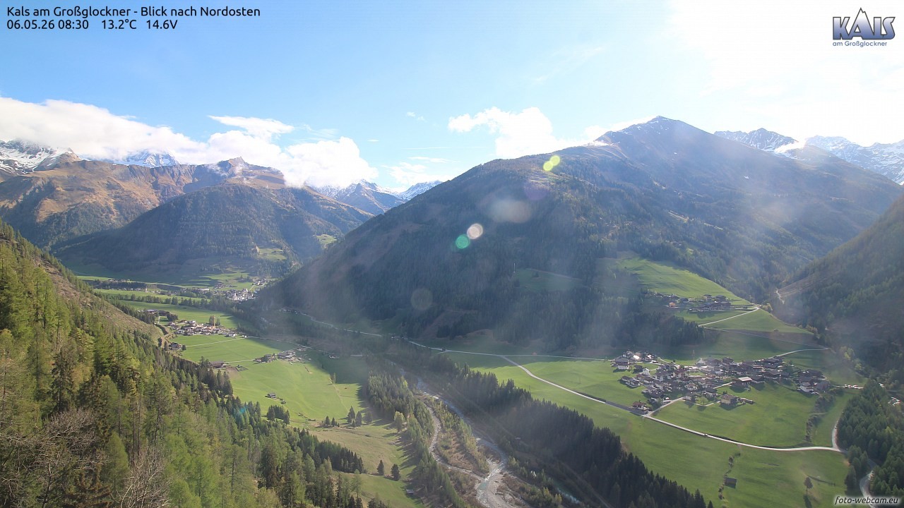 Archiv Foto Webcam Kals am Großglockner - Nordost