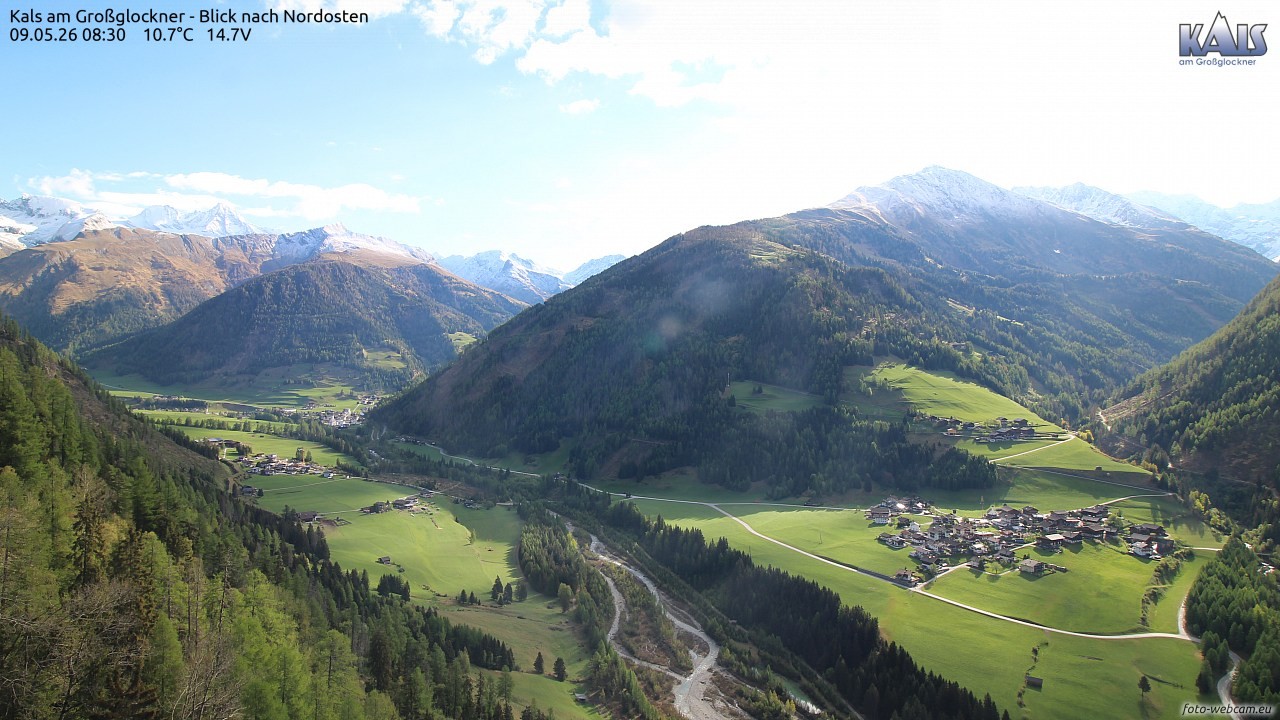 Archiv Foto Webcam Kals am Großglockner - Nordost