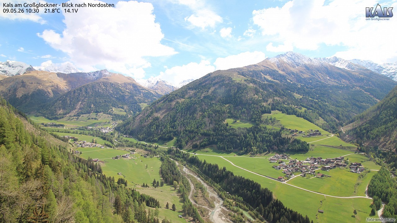 Archiv Foto Webcam Kals am Großglockner - Nordost