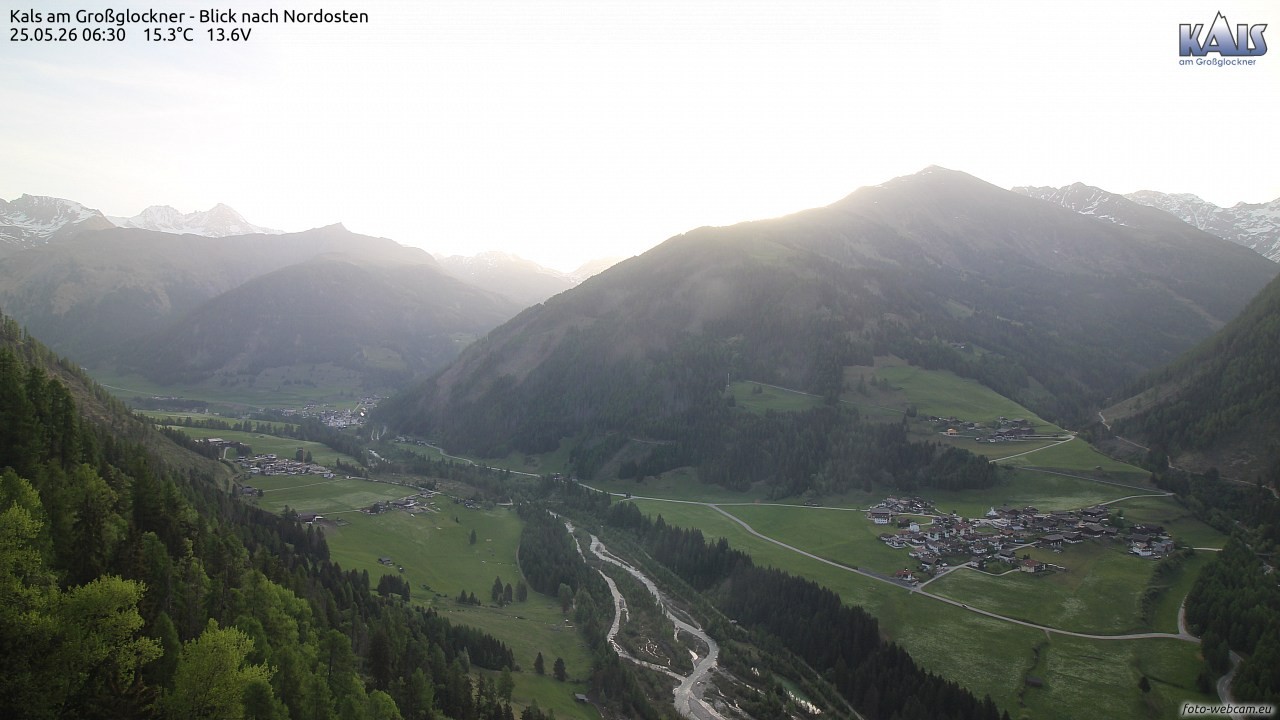 Archiv Foto Webcam Kals am Großglockner - Nordost
