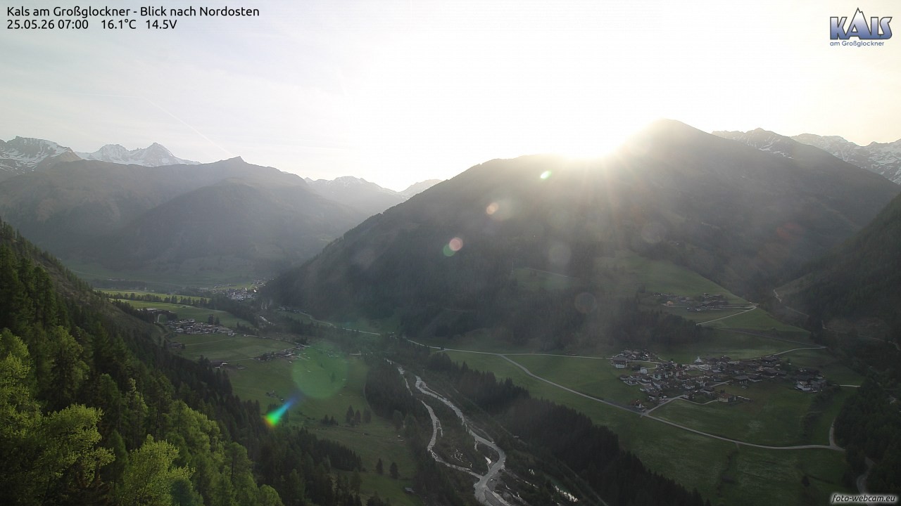 Archiv Foto Webcam Kals am Großglockner - Nordost