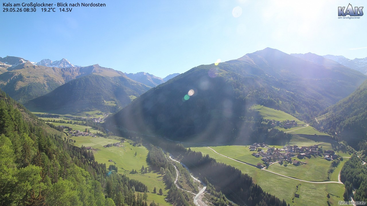 Archiv Foto Webcam Kals am Großglockner - Nordost