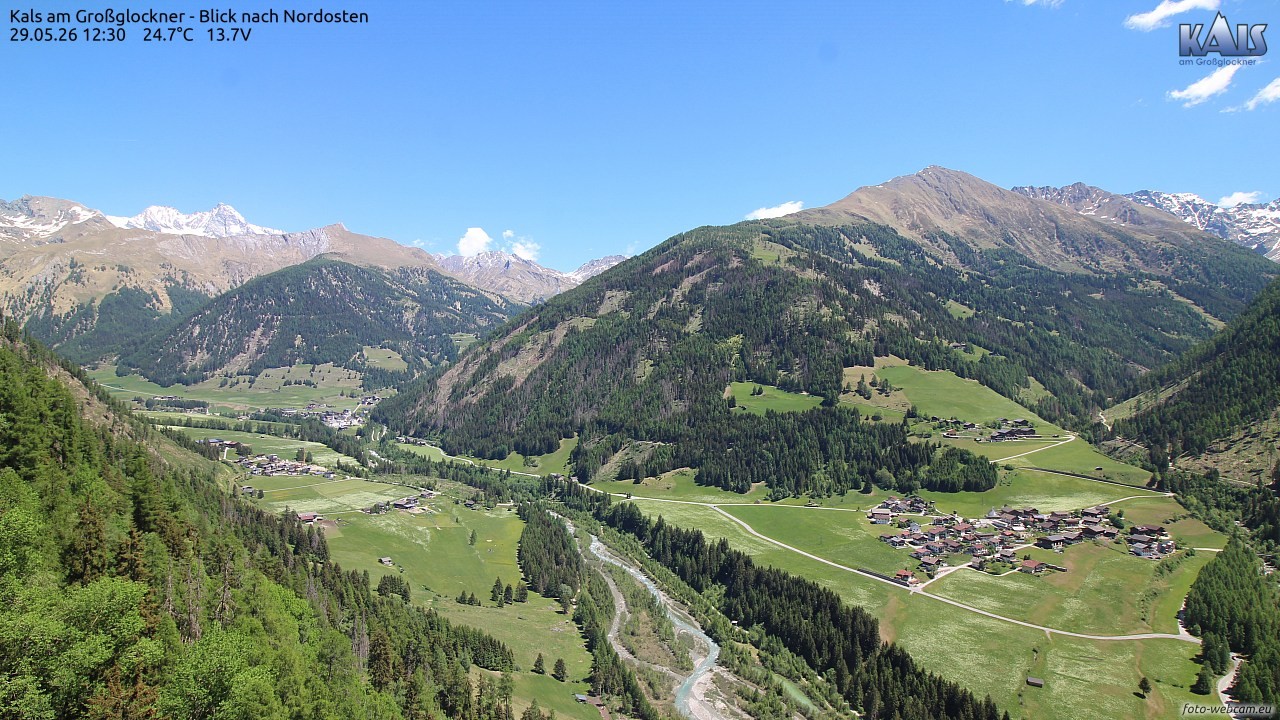 Archiv Foto Webcam Kals am Großglockner - Nordost