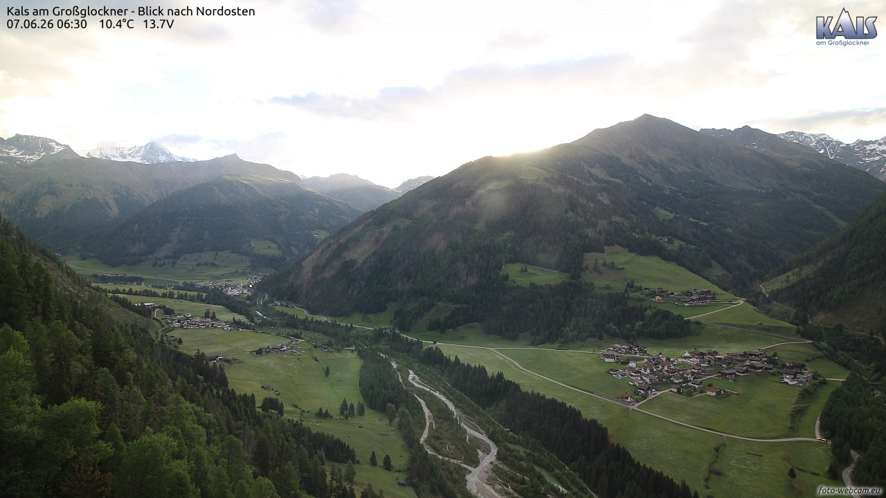 Archiv Foto Webcam Kals am Großglockner - Nordost