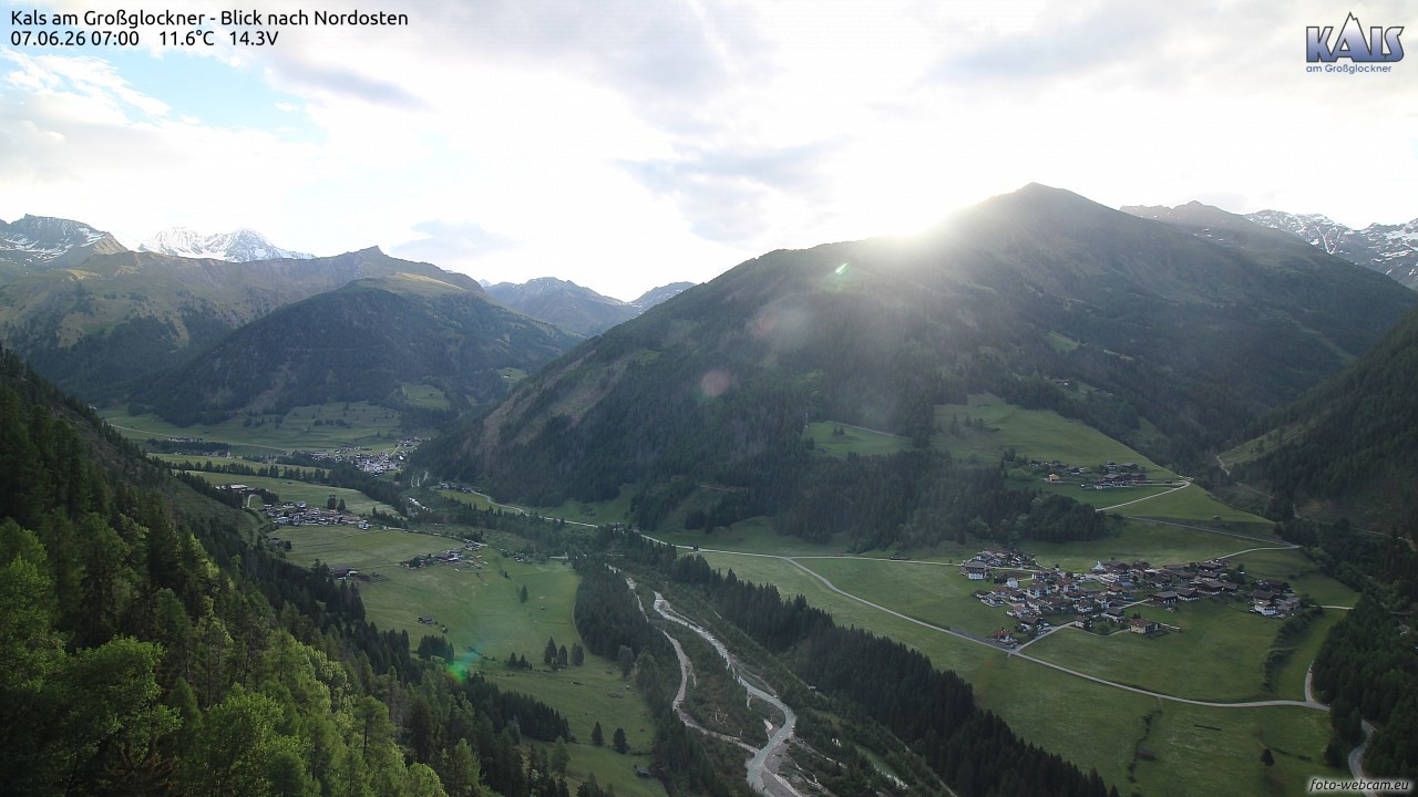 Archiv Foto Webcam Kals am Großglockner - Nordost