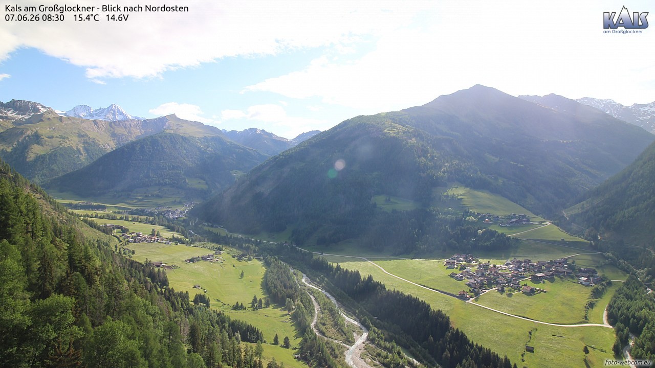 Archiv Foto Webcam Kals am Großglockner - Nordost