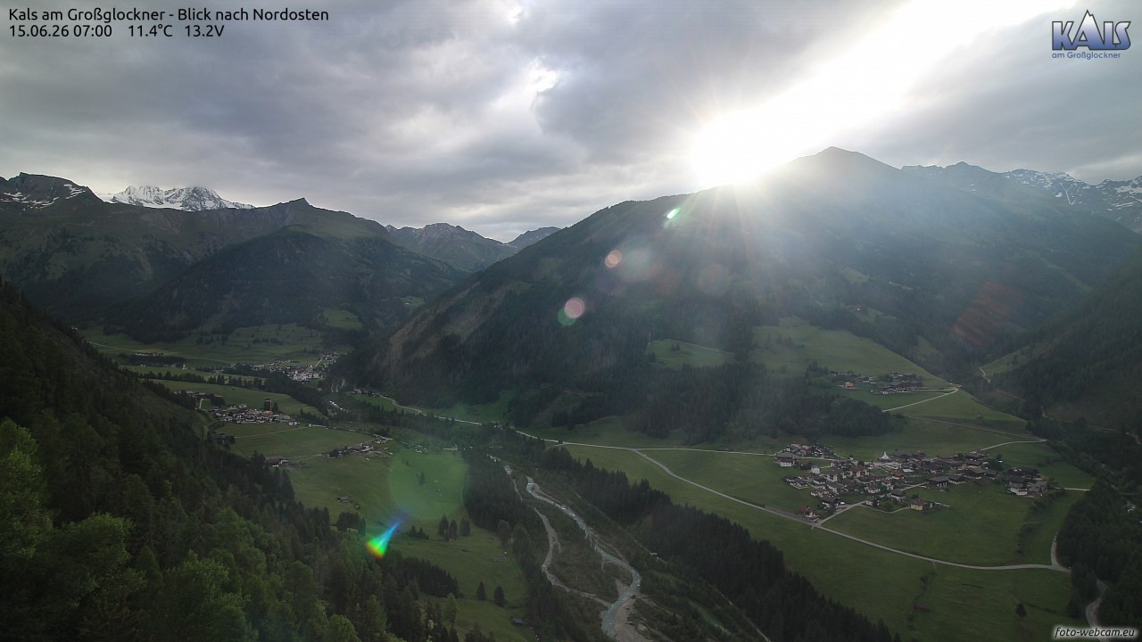 Archiv Foto Webcam Kals am Großglockner - Nordost