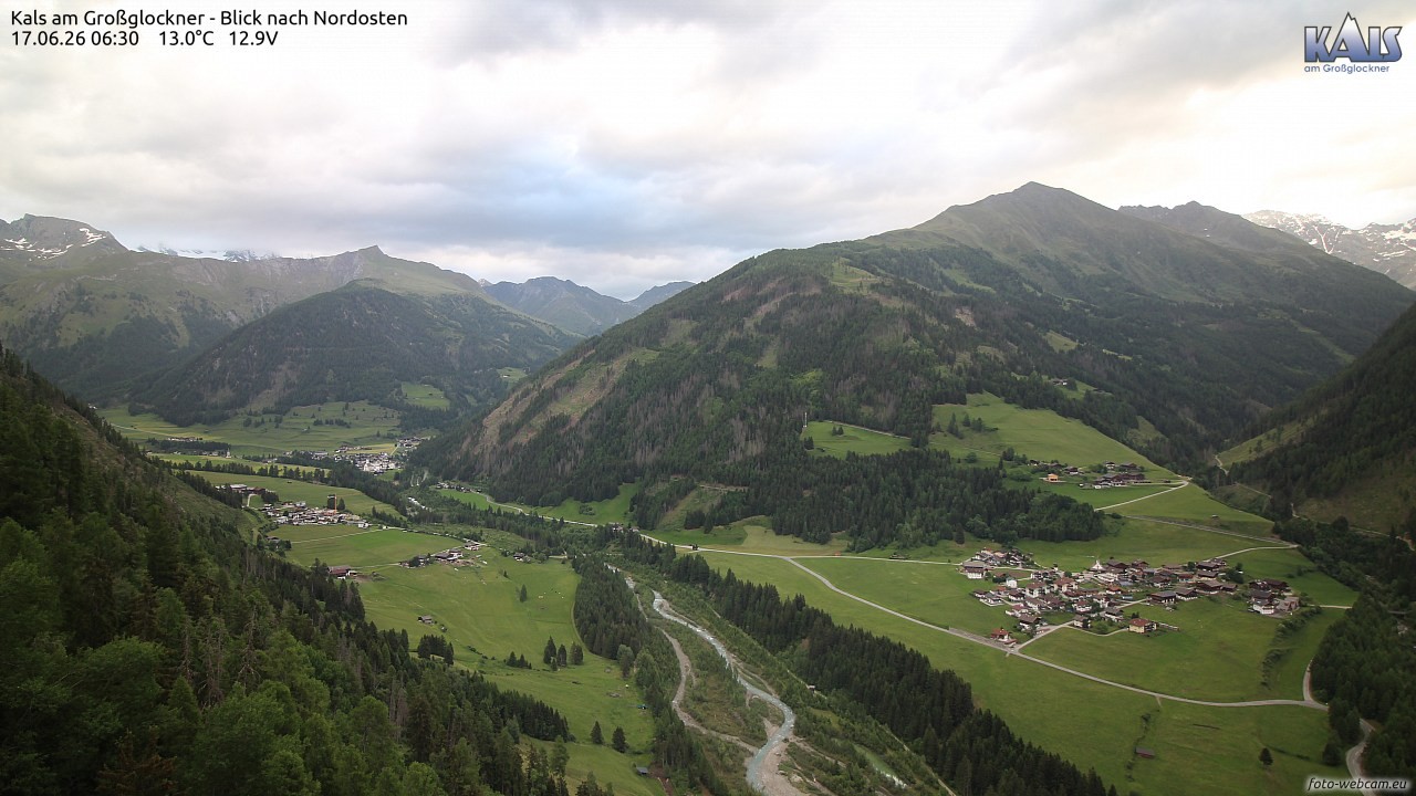 Archiv Foto Webcam Kals am Großglockner - Nordost