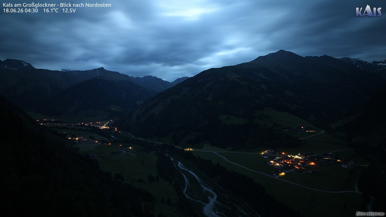 Archiv Foto Webcam Kals am Großglockner - Nordost