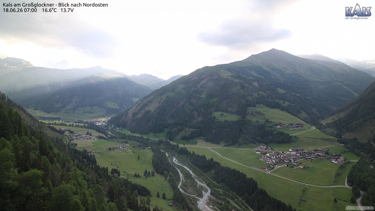 Archiv Foto Webcam Kals am Großglockner - Nordost