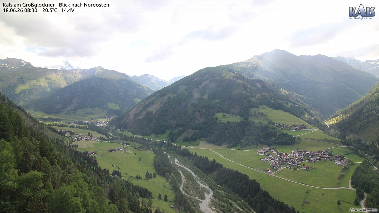 Archiv Foto Webcam Kals am Großglockner - Nordost