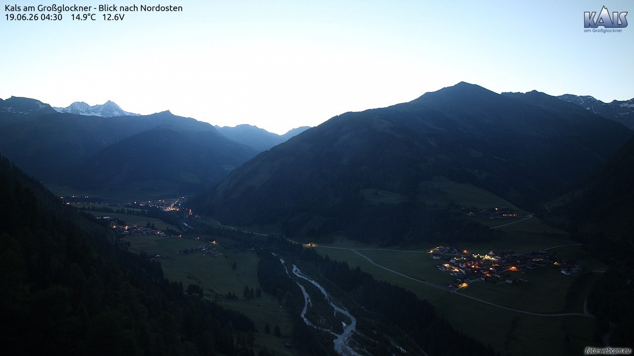 Archiv Foto Webcam Kals am Großglockner - Nordost