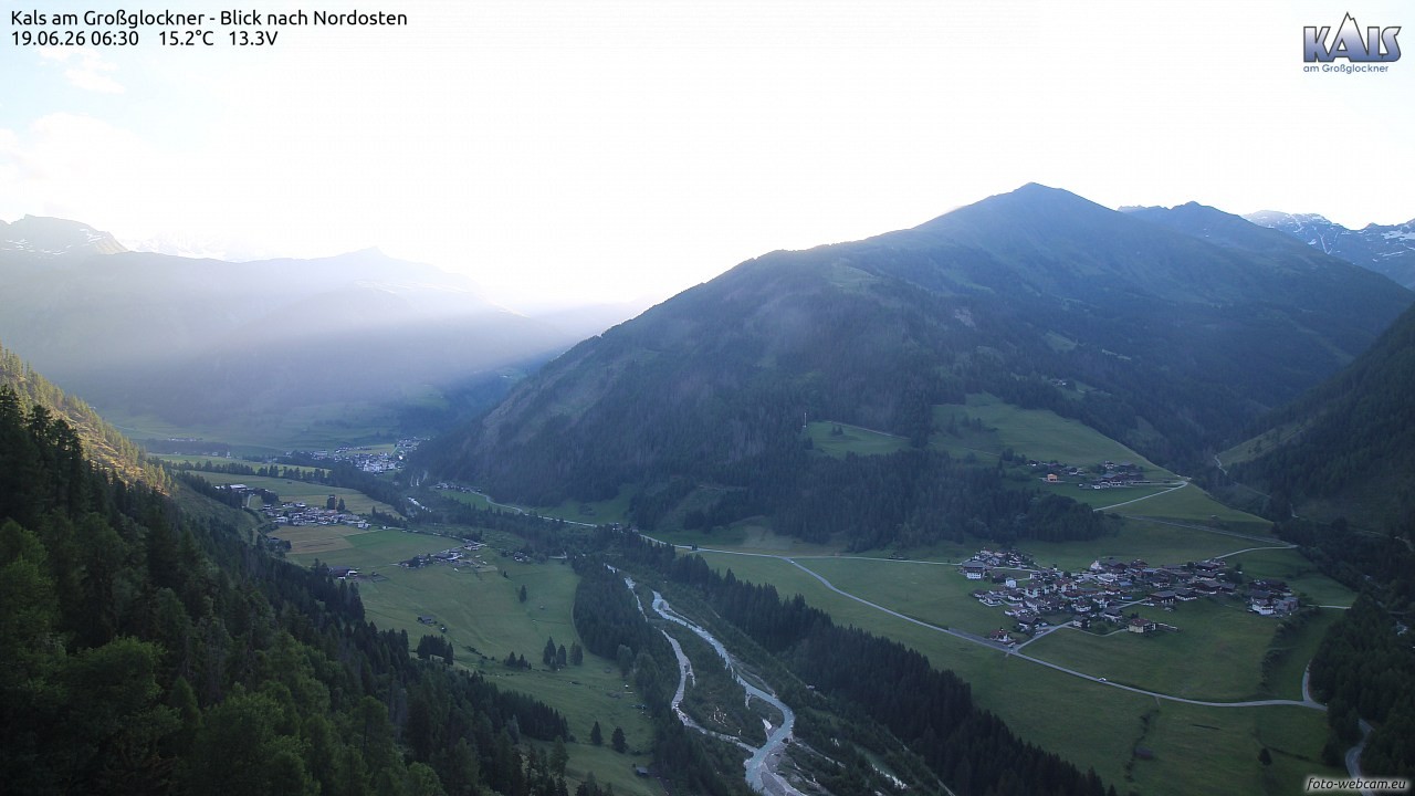 Archiv Foto Webcam Kals am Großglockner - Nordost