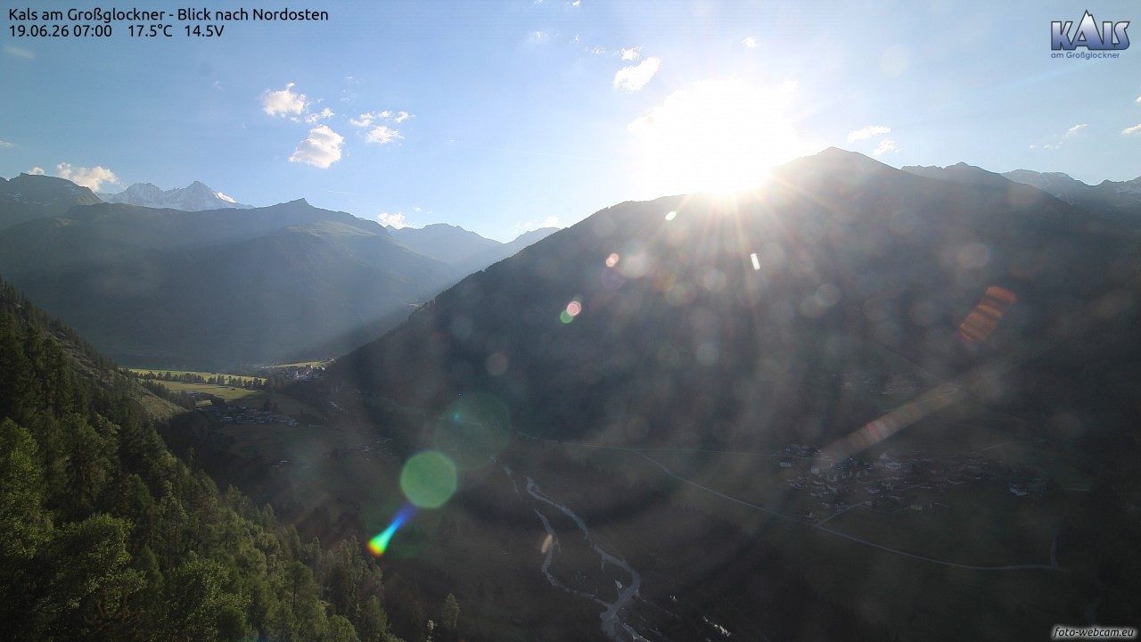 Archiv Foto Webcam Kals am Großglockner - Nordost