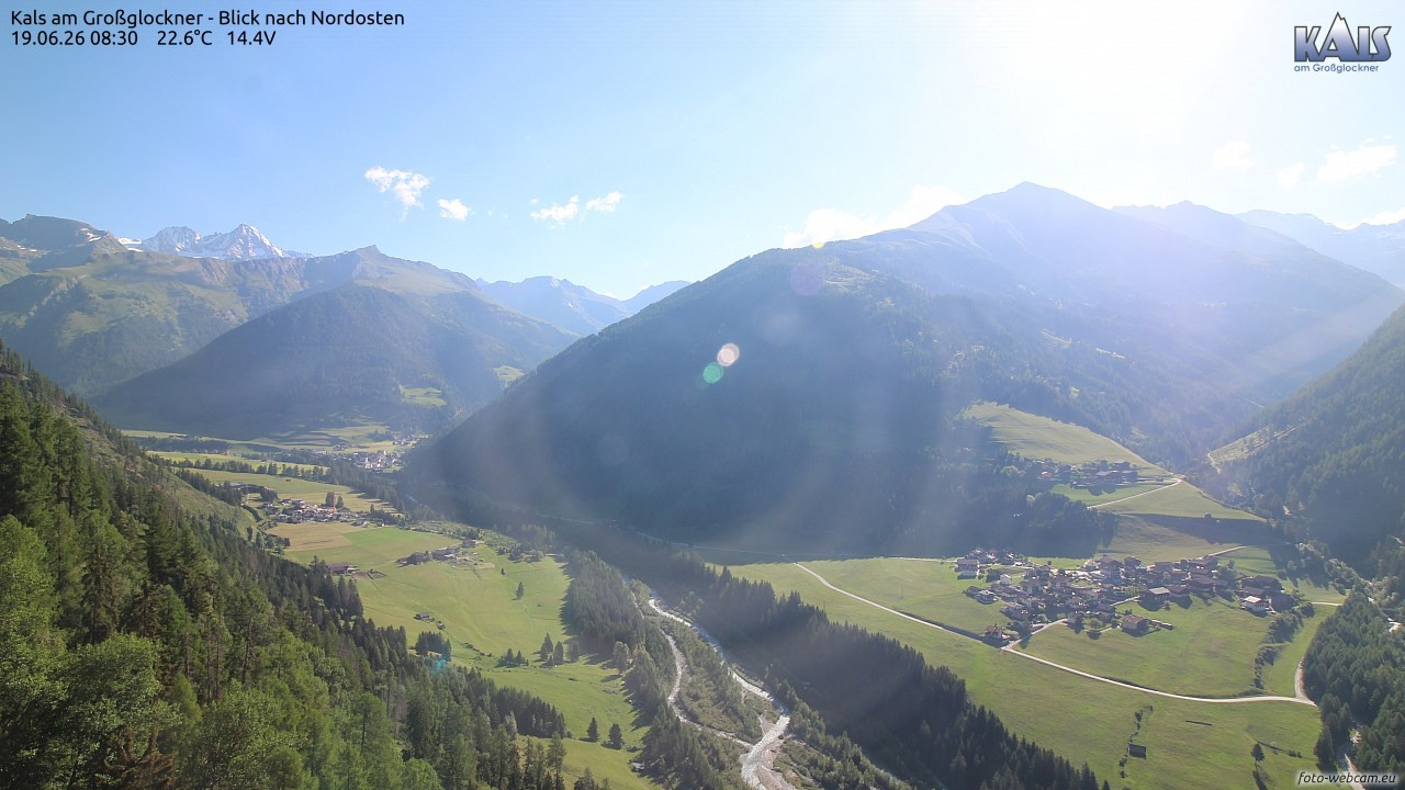 Archiv Foto Webcam Kals am Großglockner - Nordost