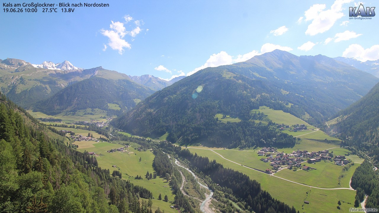 Archiv Foto Webcam Kals am Großglockner - Nordost