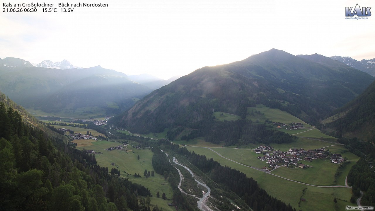 Archiv Foto Webcam Kals am Großglockner - Nordost