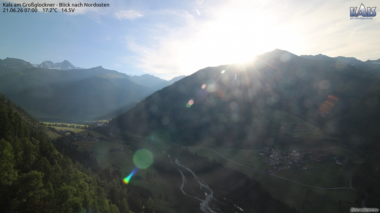 Archiv Foto Webcam Kals am Großglockner - Nordost