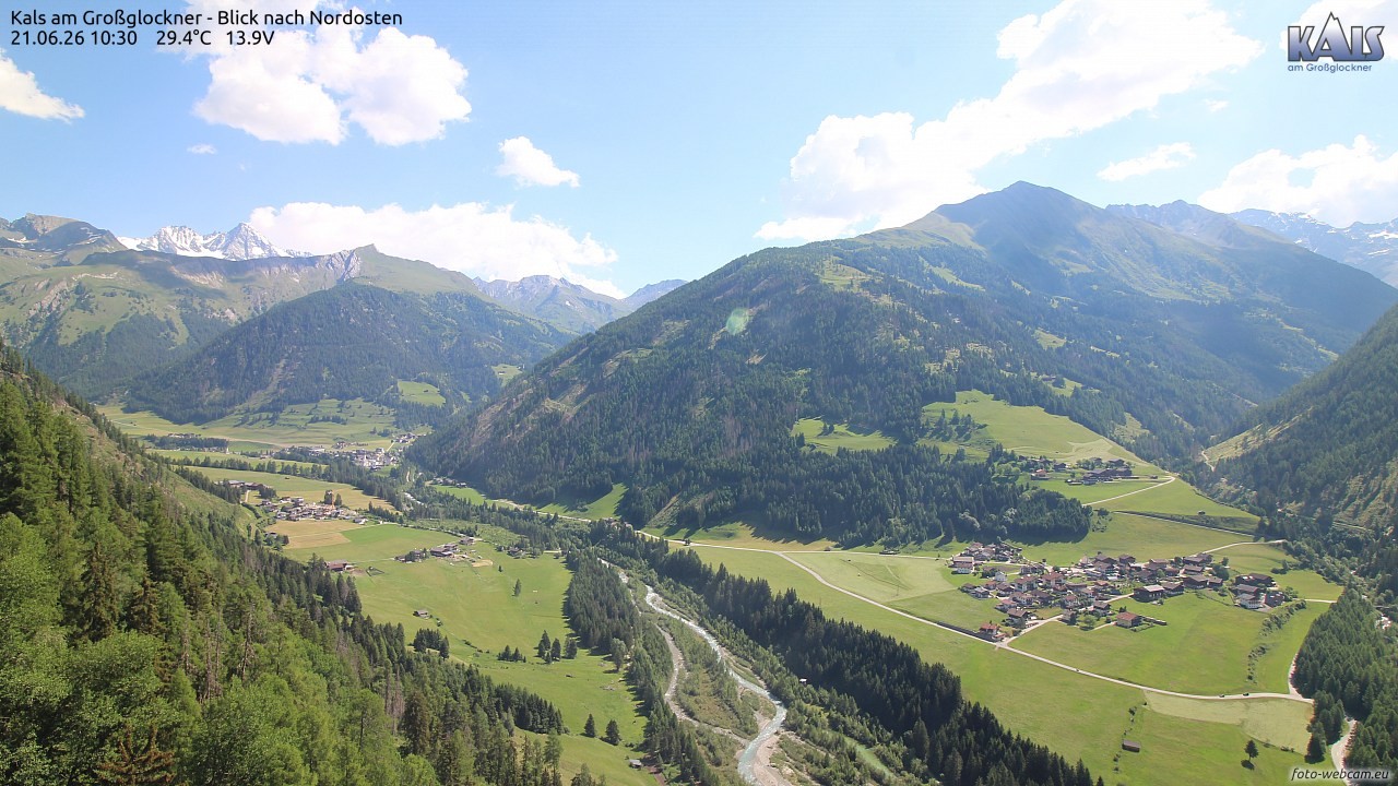 Archiv Foto Webcam Kals am Großglockner - Nordost
