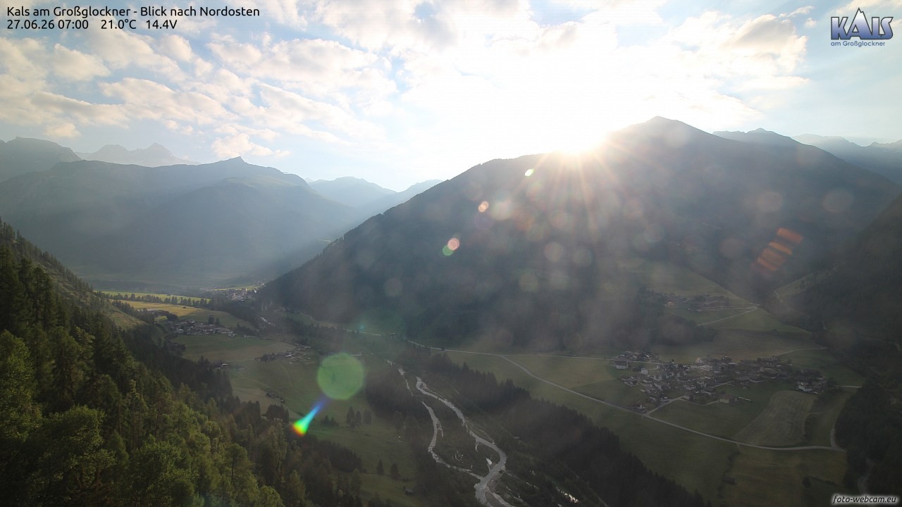 Archiv Foto Webcam Kals am Großglockner - Nordost