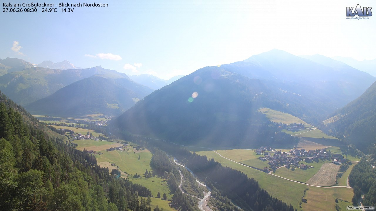 Archiv Foto Webcam Kals am Großglockner - Nordost