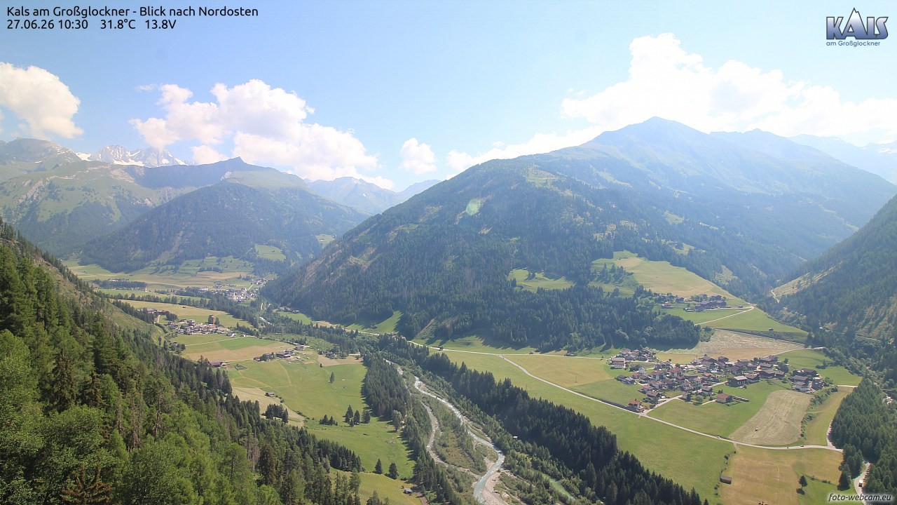 Archiv Foto Webcam Kals am Großglockner - Nordost