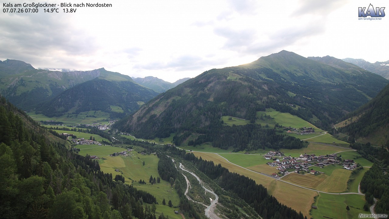 Archiv Foto Webcam Kals am Großglockner - Nordost
