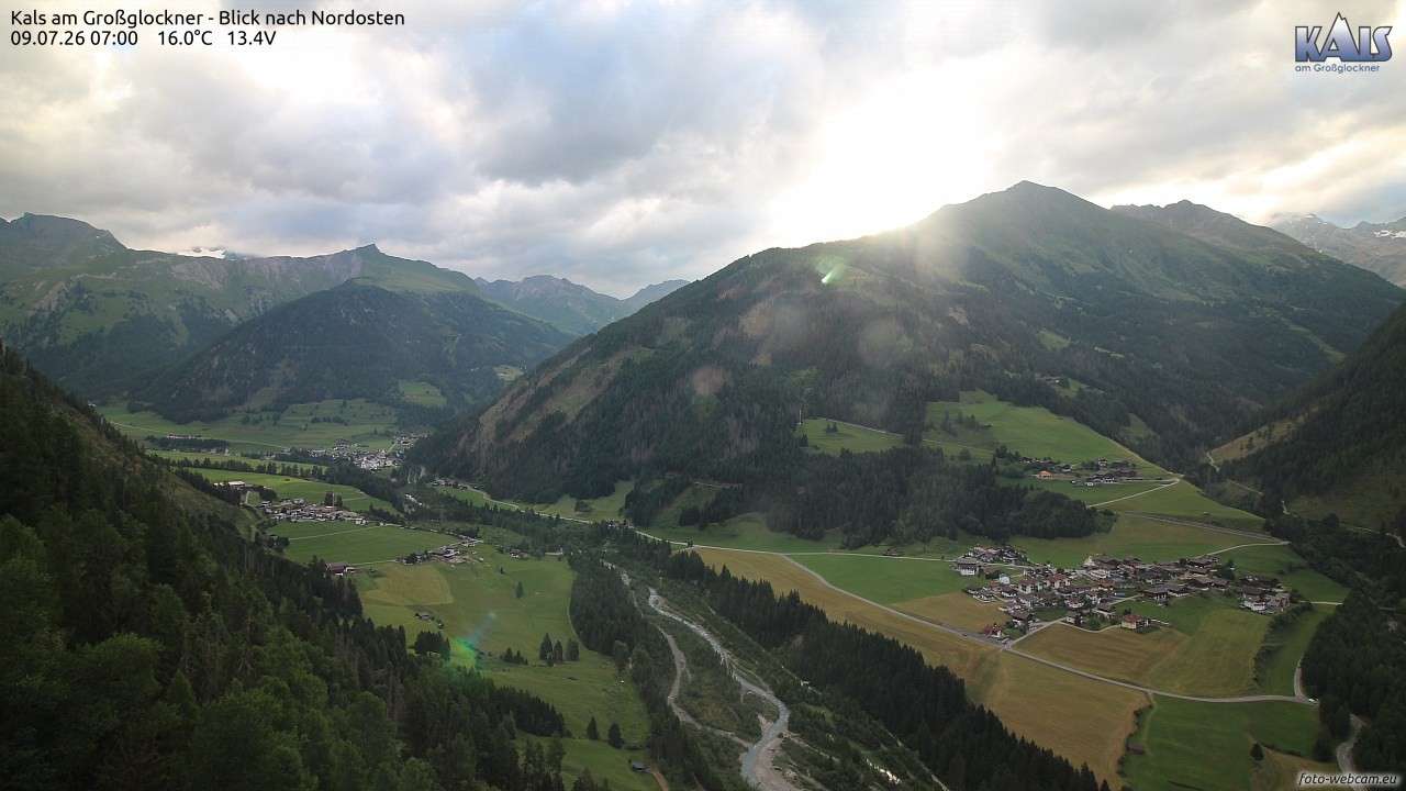Archiv Foto Webcam Kals am Großglockner - Nordost