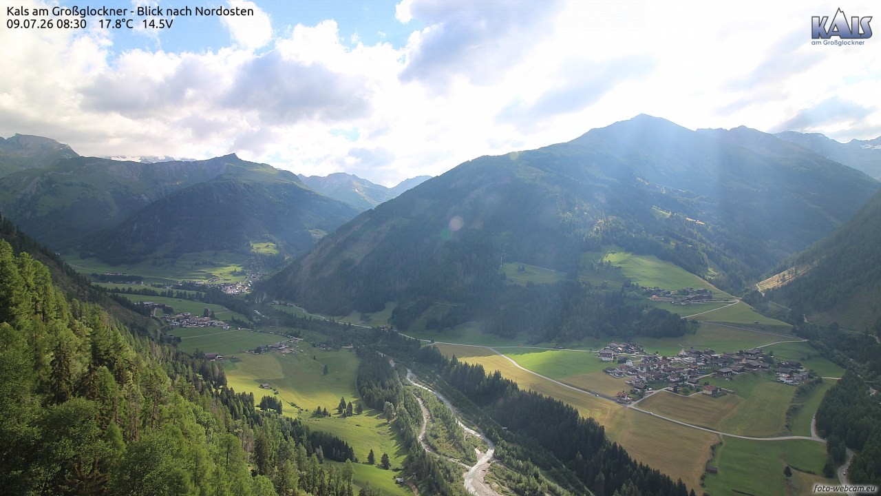 Archiv Foto Webcam Kals am Großglockner - Nordost
