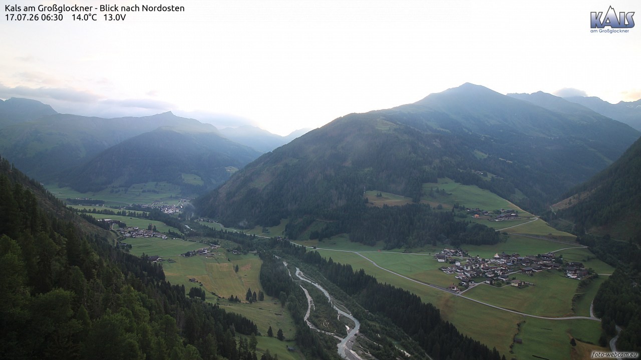 Archiv Foto Webcam Kals am Großglockner - Nordost