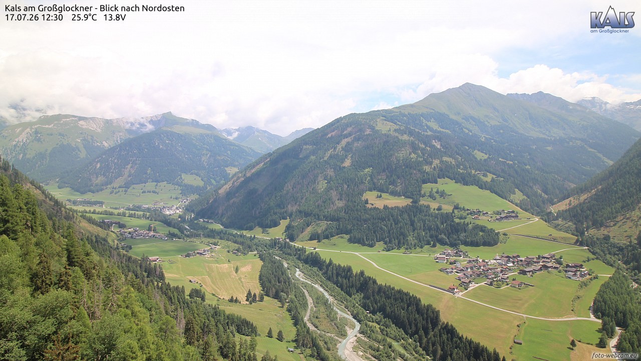 Archiv Foto Webcam Kals am Großglockner - Nordost