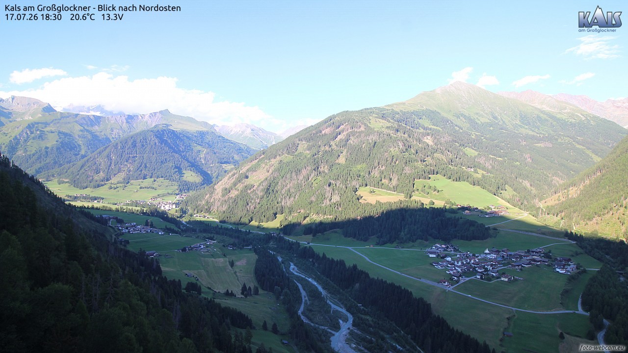 Archiv Foto Webcam Kals am Großglockner - Nordost