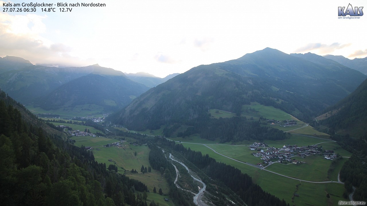 Archiv Foto Webcam Kals am Großglockner - Nordost