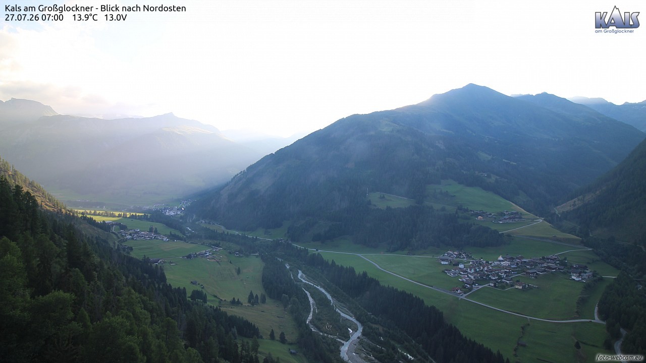 Archiv Foto Webcam Kals am Großglockner - Nordost