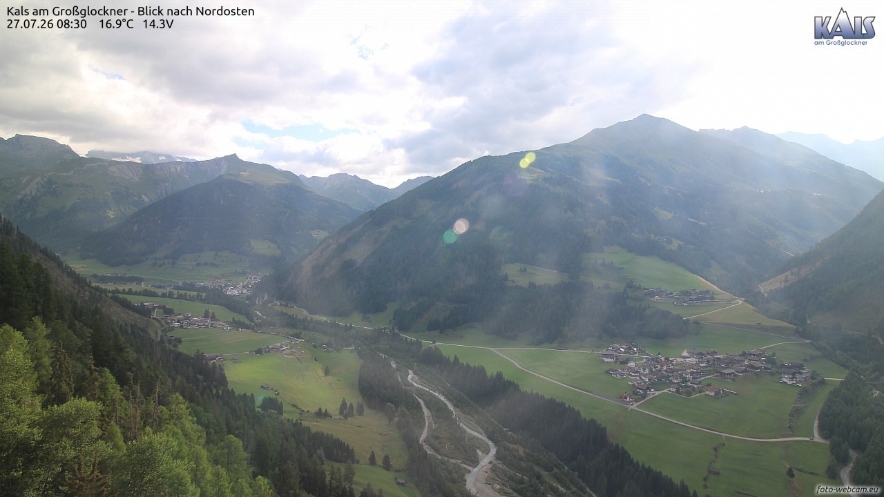 Archiv Foto Webcam Kals am Großglockner - Nordost