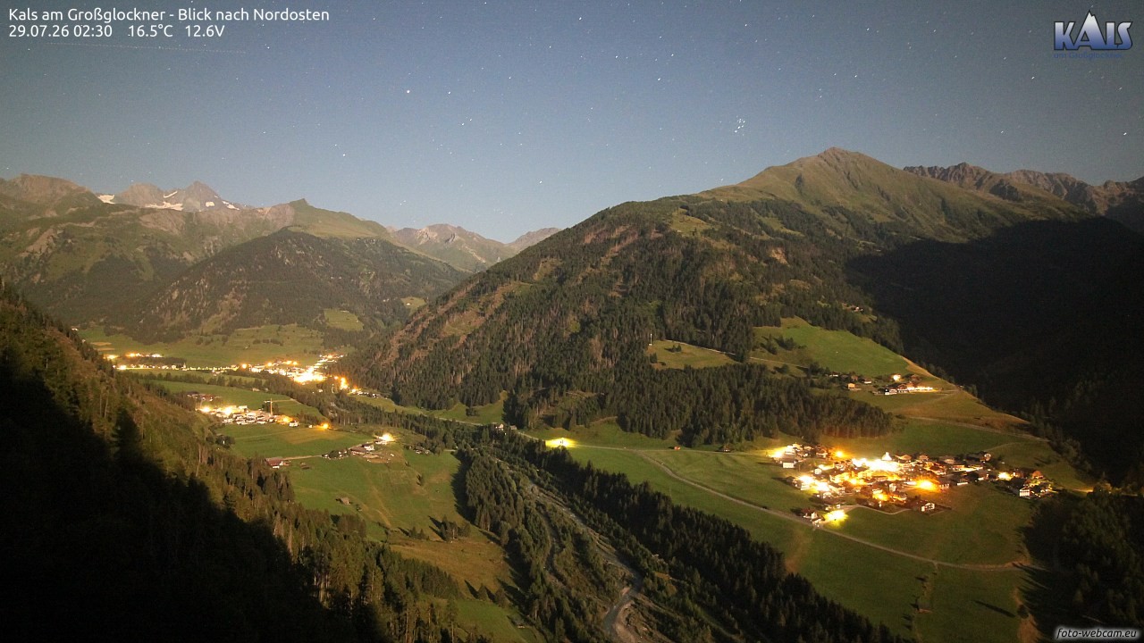 Archiv Foto Webcam Kals am Großglockner - Nordost